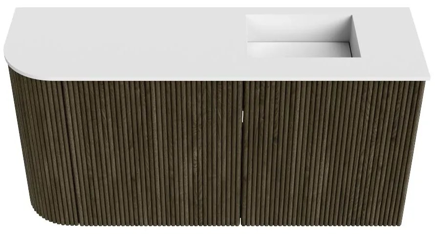 Mondiaz Joya 80cm toiletmeubel ronding links shadow met wastafel faye rechts 1 kraangat talc