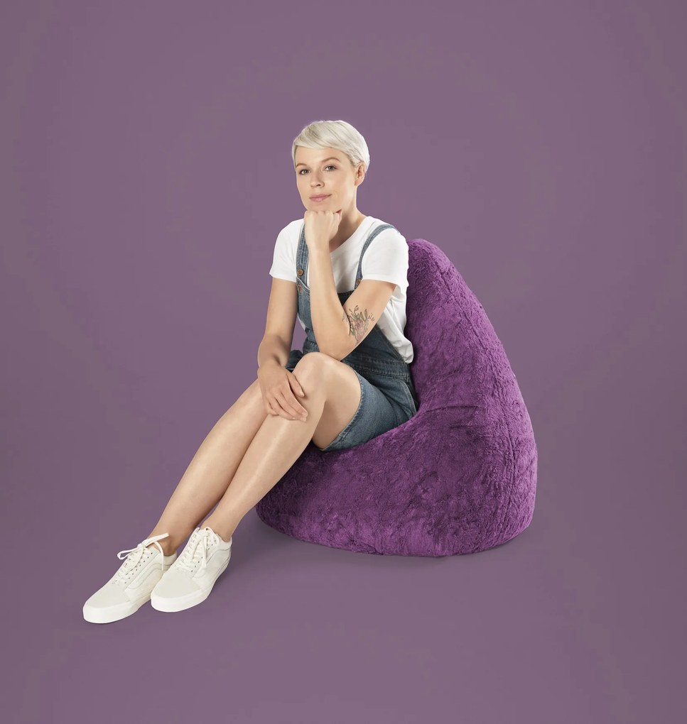 BeanBag Fluffy XL - Aubergine