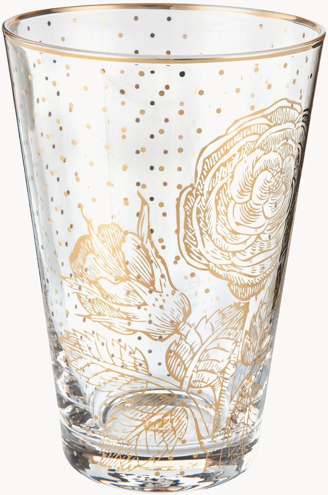Longdrinkglazen Golden Flower, 6-delig