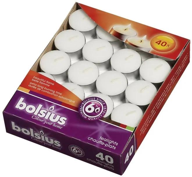 Waxinelichten Bolsius - Wax - Wit - 40 stuks