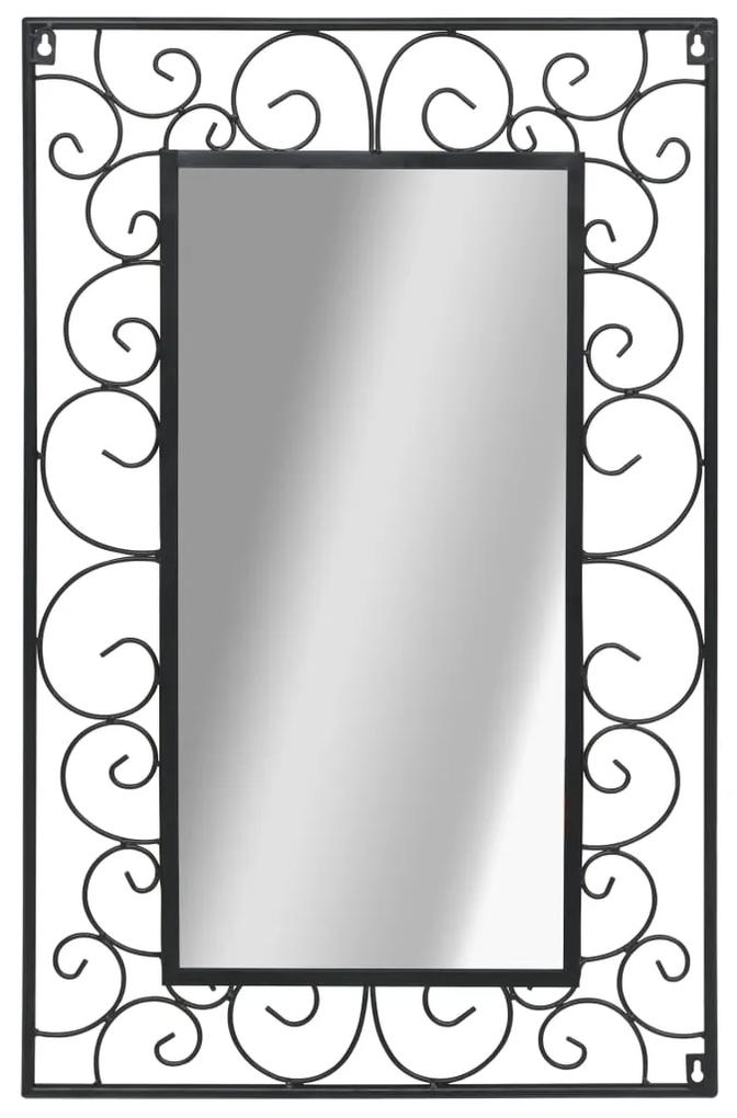 vidaXL Wandspiegel rechthoekig 50x80 cm zwart