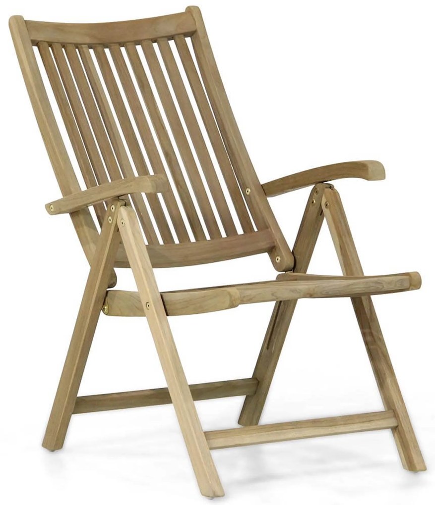 Tuinstoel Teak Old teak greywash Garden Collections Canterbury verstelbare tuinstoel