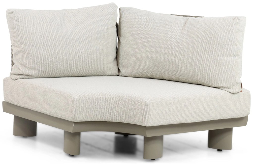 Hoek loungeset 6 personen Aluminium/Rope /Ceramic stone Taupe  Santika Furniture Santika
