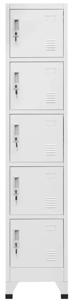 vidaXL Lockerkast 38x40x180 cm staal lichtgrijs