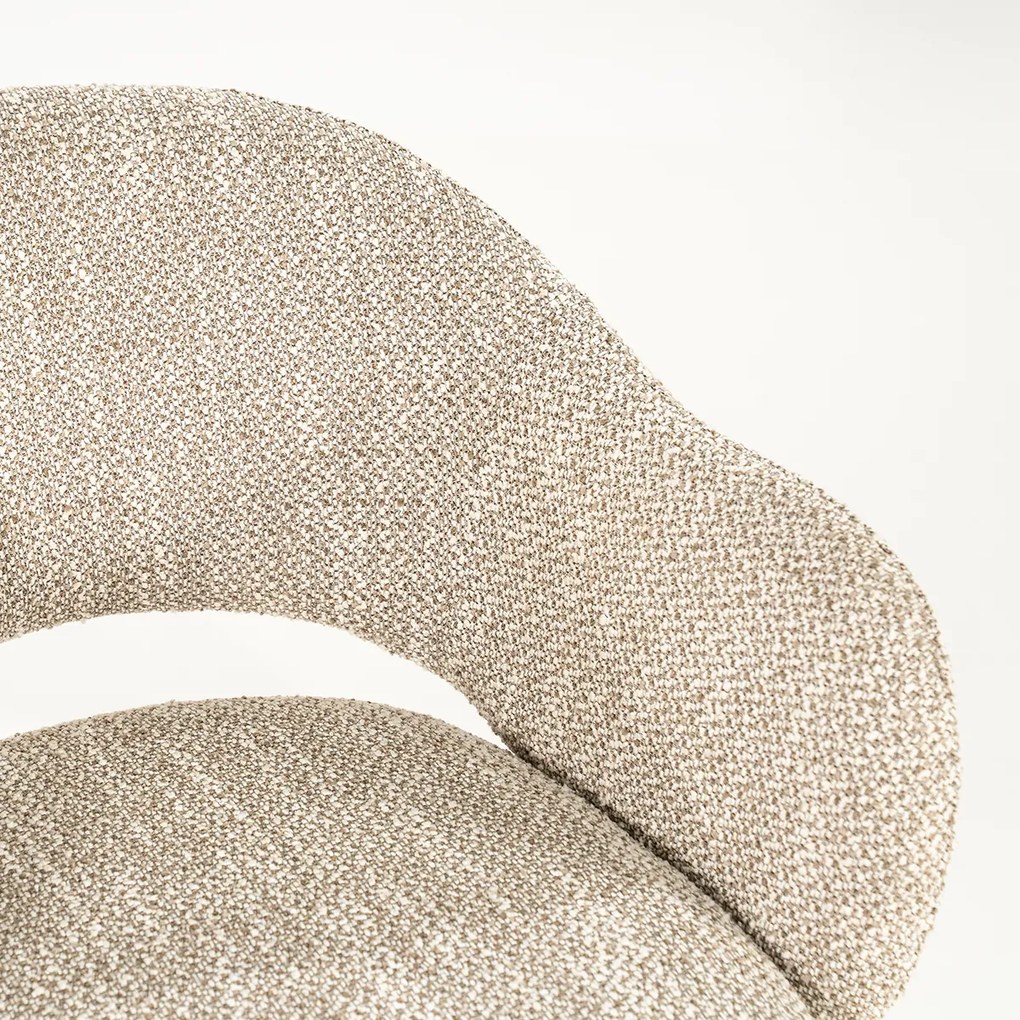 By-Boo Story Wit-frame Eetkamerstoel Taupe