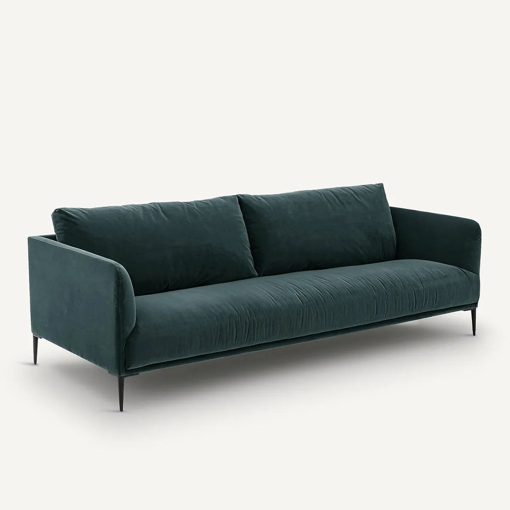 3- of 4-zits fluwelen bank, OSCAR, ontwerp Emmanuel Gallina