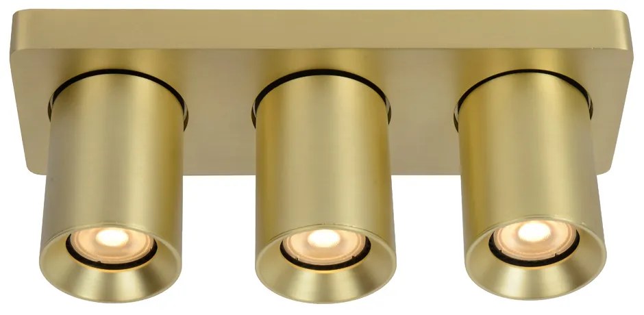 Lucide Nigel plafondlamp 3x 5W goud mat