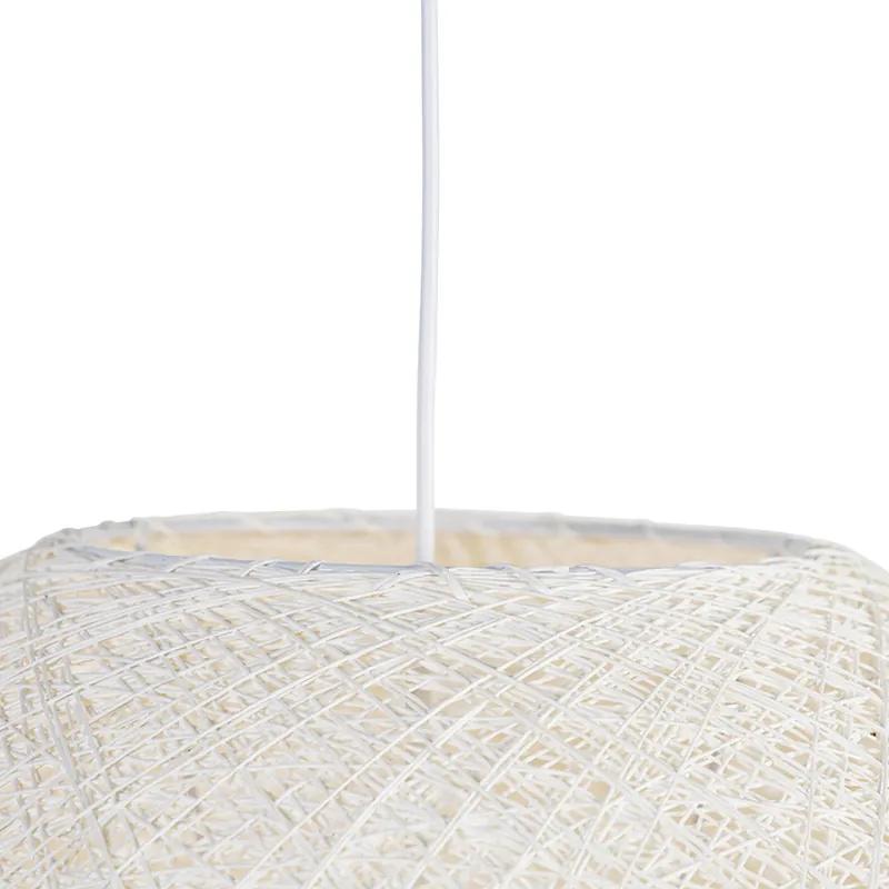 Eettafel / Eetkamer Landelijke hanglamp wit 60 cm - Corda Design, Modern E27 bol / globe / rond rond Binnenverlichting Lamp