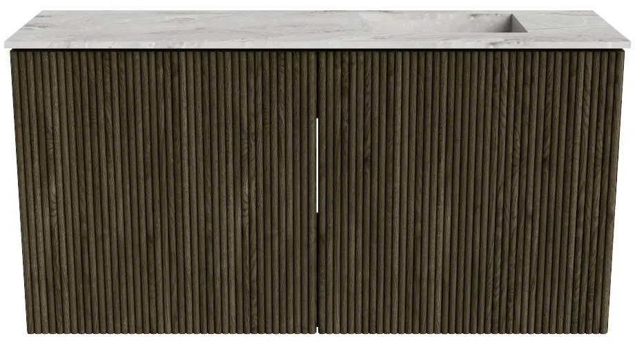 Mondiaz Joya DLux 80cm toiletmeubel shadow met wastafel faye rechts zonder kraangat glace