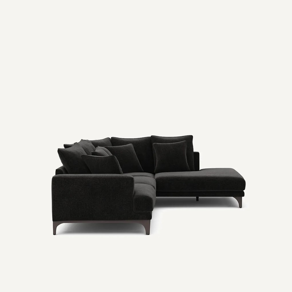 Hoekbank in chenille fluweel, ARMENTO