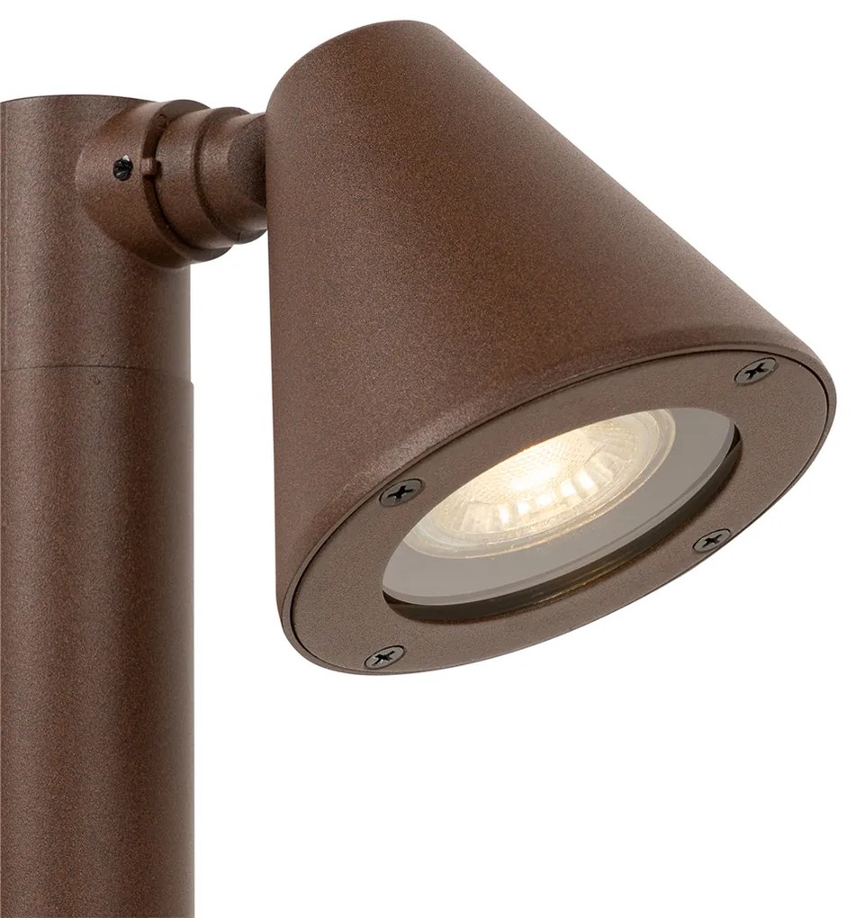 Modern buiten paaltje roestbruin 60 cm IP44 verstelbaar - Ciara Modern GU10 IP44 Buitenverlichting