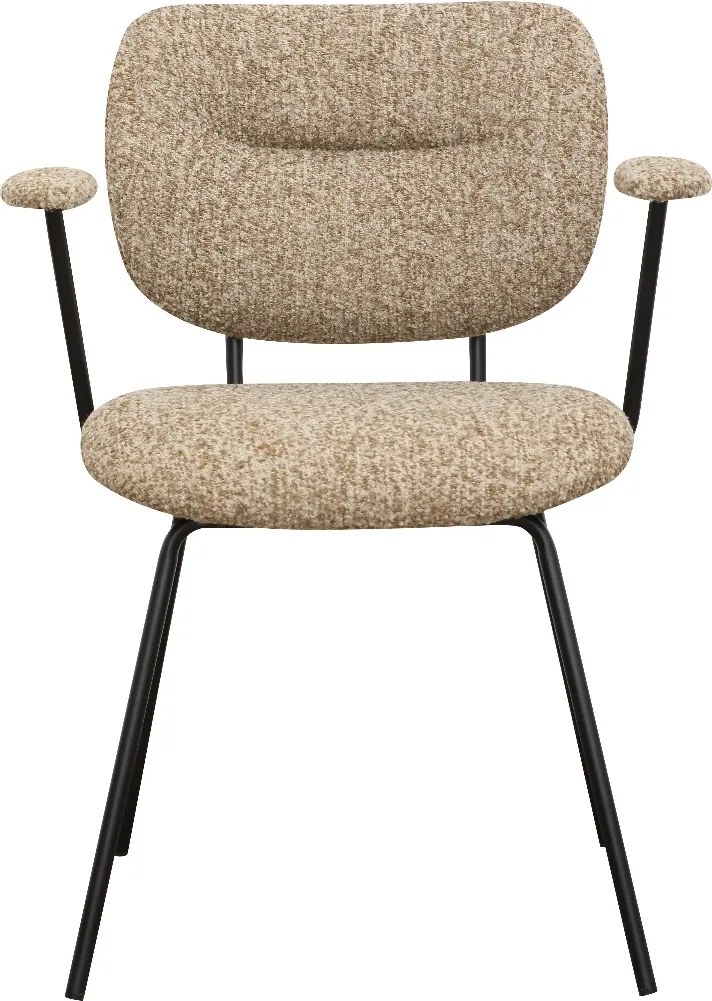 Moderne Eetkamerstoel Met Armleuningen Beige