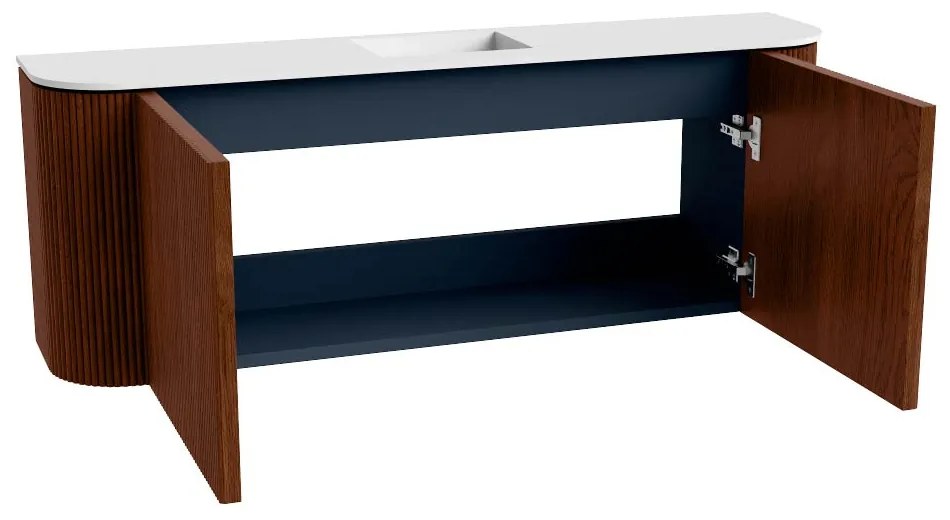 Mondiaz Joya 115cm toiletmeubel ronding links/rechts ruby met wastafel faye midden 1 kraangat talc