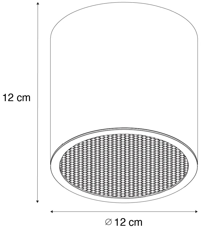 Design opbouwspot goud GU10 111mm - Impact Honey