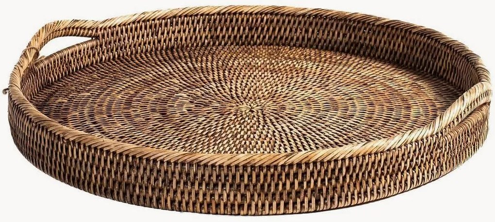 Rotan dienblad Tan