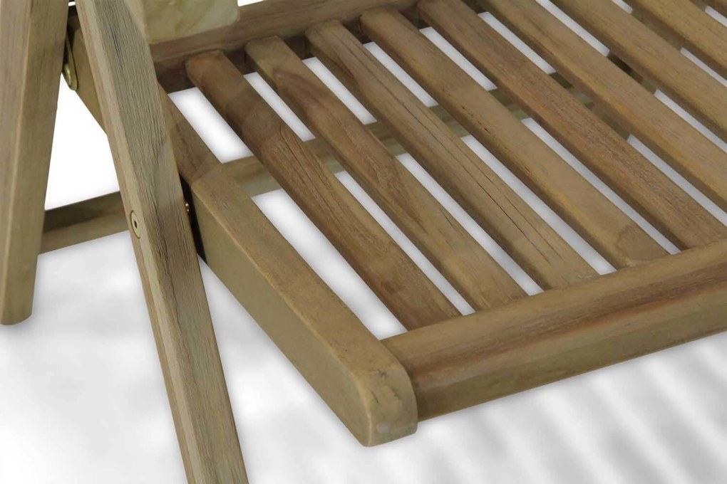 Tuinstoel Teak Old teak greywash Garden Collections Canterbury verstelbare tuinstoel