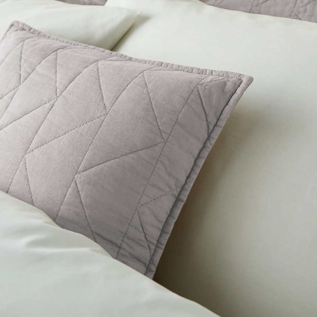 Gematelasseerde beddensprei in katoen Zig Zag Scenario