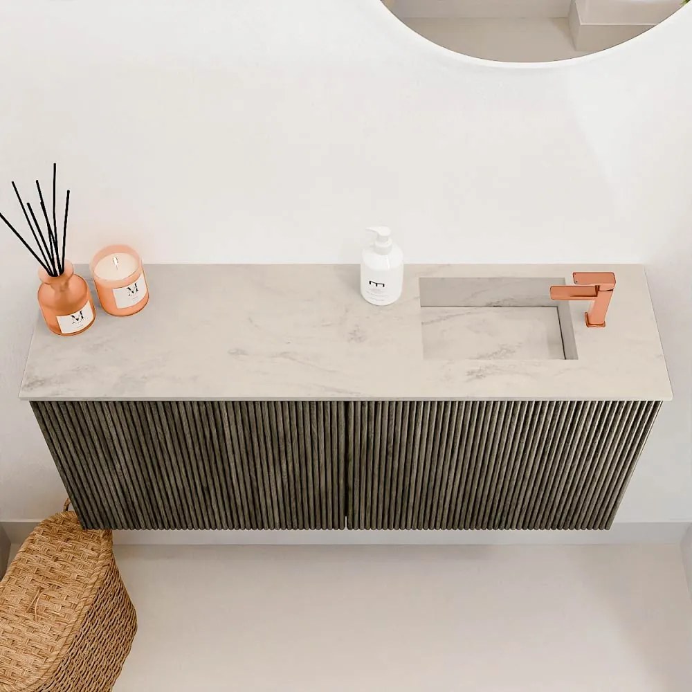 Mondiaz Joya DLux 90cm toiletmeubel shadow met wastafel faye rechts 1 kraangat opalo