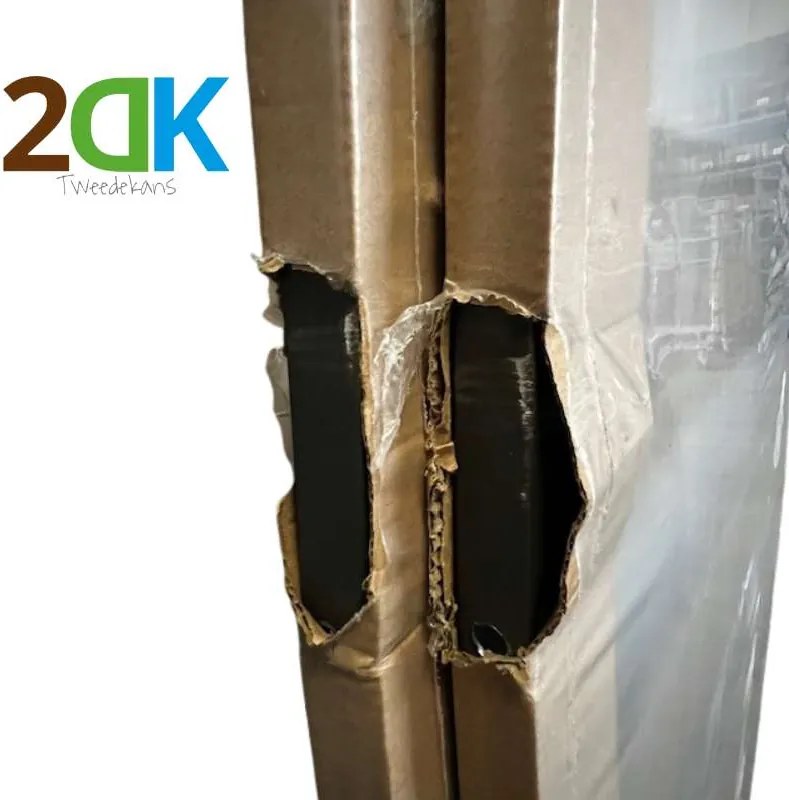 Tweedekans - Tuinhek bruin gevlamd composiet Design met antra aluminium frame (180 x 80 cm)