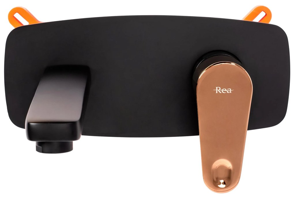 Inbouw wastafelkraan Rea MILD BLACK/ROSE GOLD + BOX