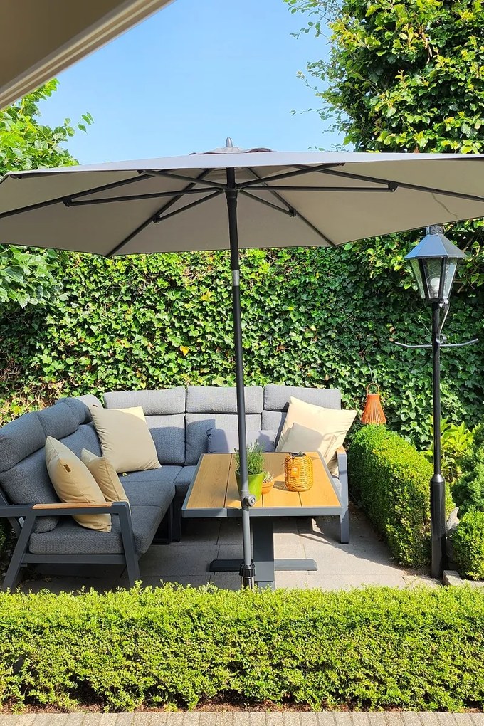 4-Seasons stokparasol Azzurro 350 cm - Charcoal