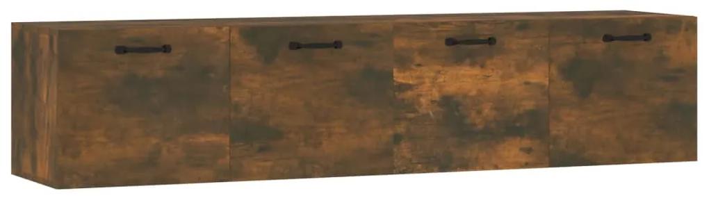 vidaXL Wandkasten 2 st 60x36,5x35 cm bewerkt hout gerookt eikenkleurig