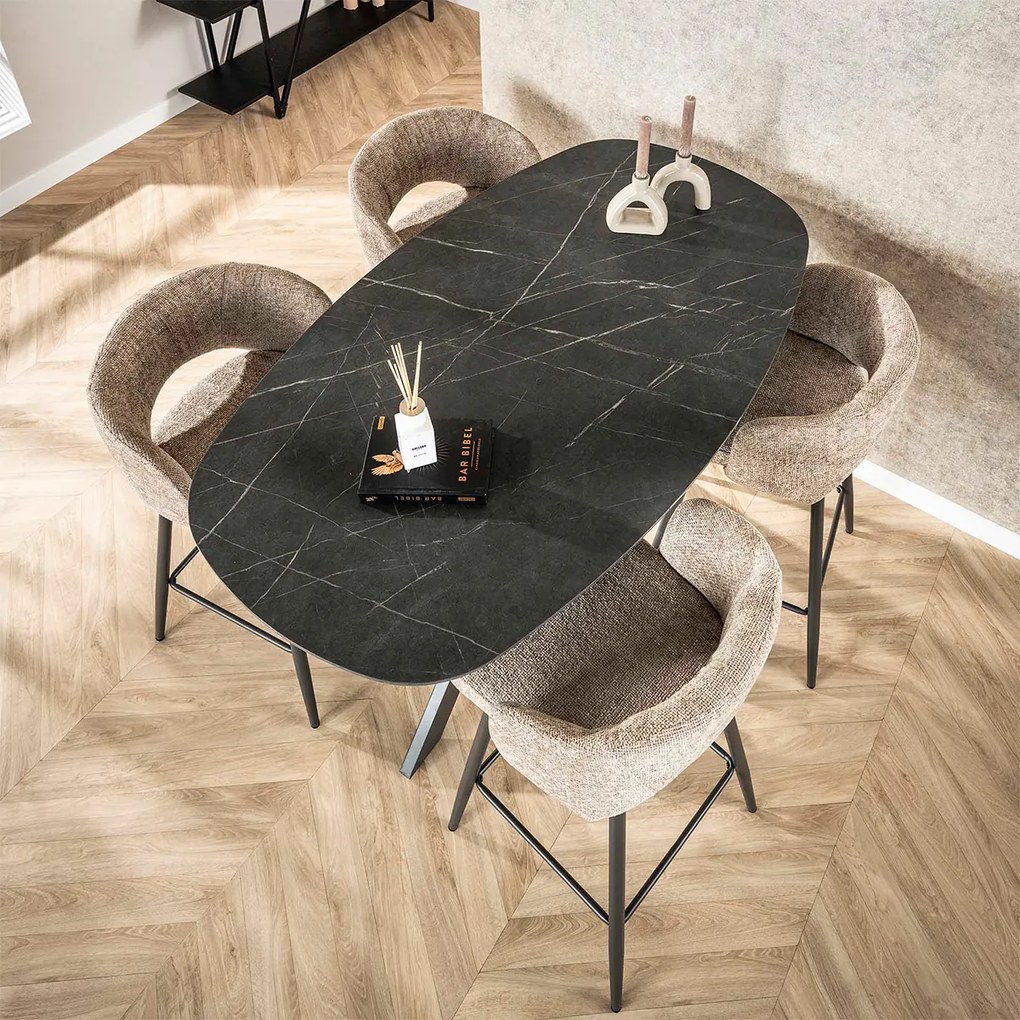 Bartafel Deens Ovaal - 140 X 80cm.