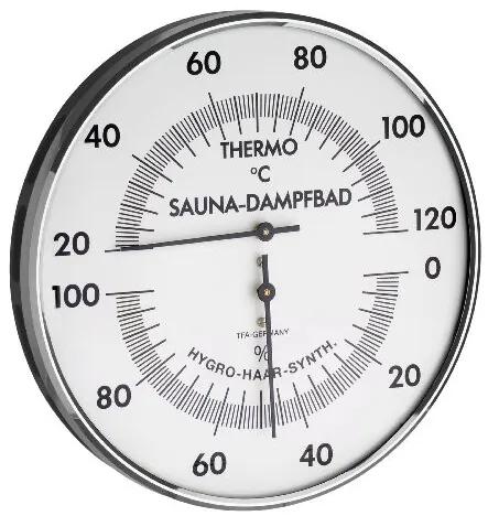 Analoge sauna-thermo-hygrometer, meting van de temperatuur/luchtvochtigheid