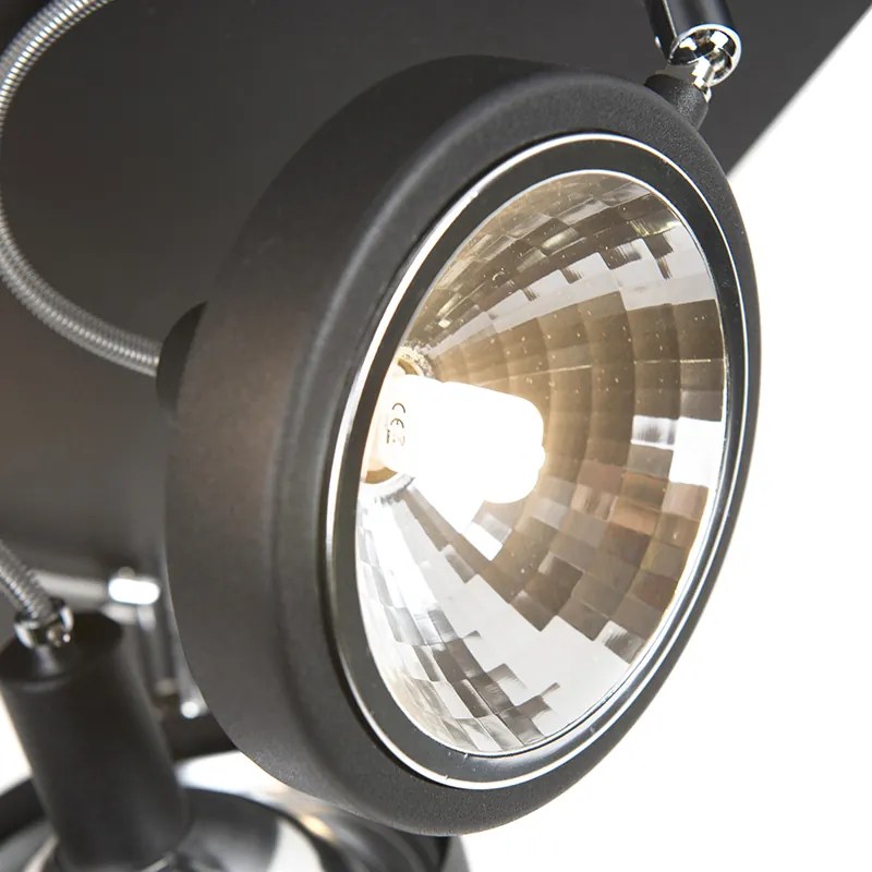 Design spot zwart 4-lichts verstelbaar - Nox