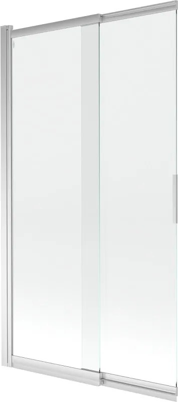 Mexen Fox 2-delige verschuifbare badwand 100 x 150 cm, transparant, chroom - 891-100-002-01-00