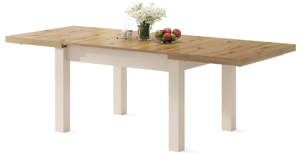 ROYAL GOUDEN eiken artisan / beige, EETTAFEL, UITSCHUIFBAAR