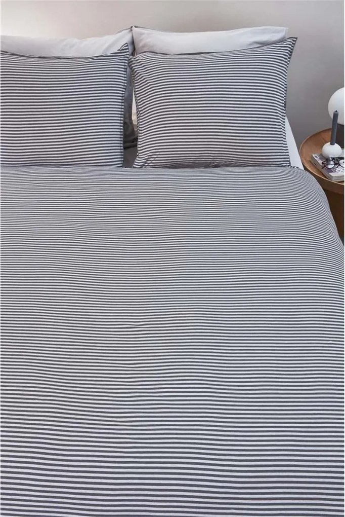 vtwonen Comfy Stripe Dekbedovertrek Grey – Bij Swiss Sense