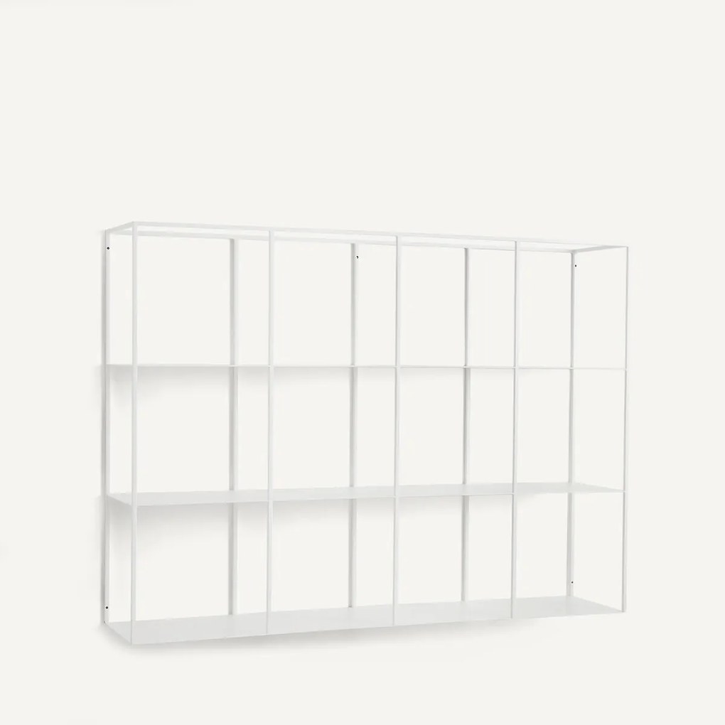 Wandboekenkast in staal, hoogte 100,6 cm, PARALLEL