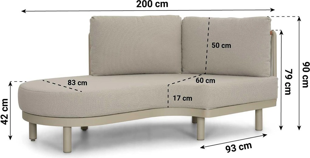 Loungeset tuin 5 personen Rope Zand/Beige  Santika Furniture Santika