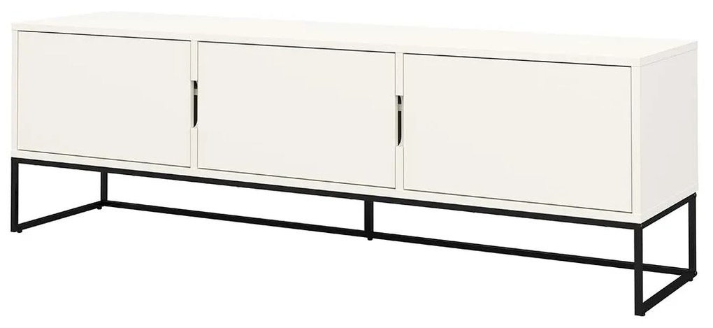 Tenzo Lipp Tv-meubel Met 3 Deuren Wit - 176.5x43x57cm.