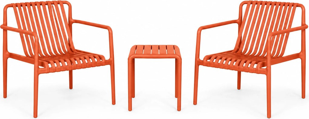 Bistroset 2 personen Kunststof Oranje Domani Furniture Alba