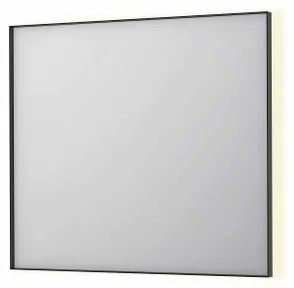 INK SP32 spiegel - 90x4x80cm rechthoek in stalen kader incl indir LED - verwarming - color changing - dimbaar en schakelaar - geborsteld metal black 8410055