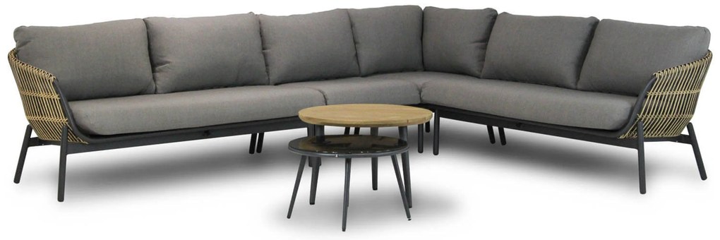 Hoek loungeset 5 personen Aluminium/wicker Taupe  Coco Nathan/Enchante