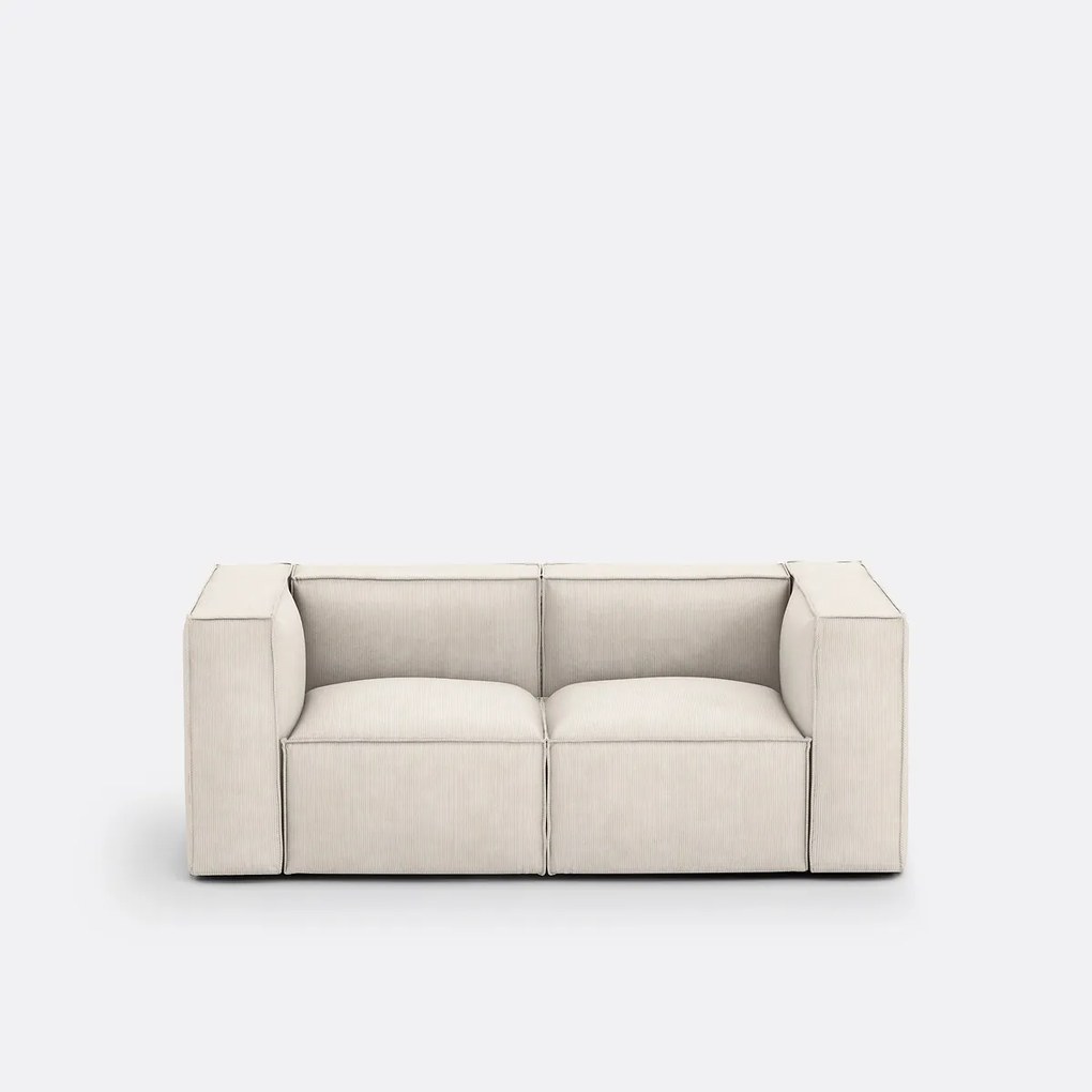 Modulaire bank, 2-zit, ribfluweel, Seven