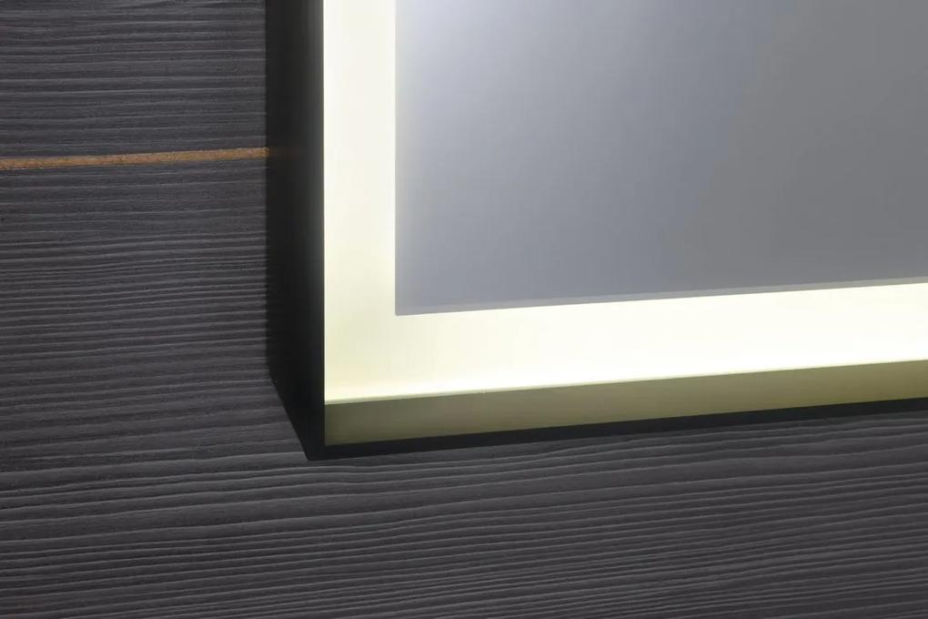 Sapho Sort LED spiegel 120x70cm mat zwart