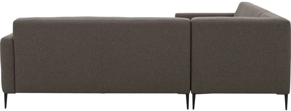 Goossens Key West bruin, stof, 2-zits, modern design