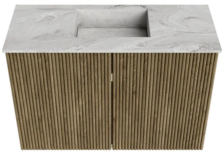 Mondiaz Joya DLux 60cm toiletmeubel dusk met wastafel faye midden 1 kraangat glace