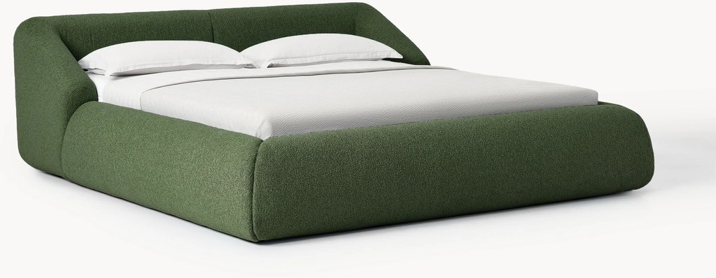 Gestoffeerd bouclé bed Sofia
