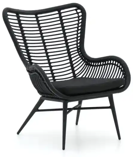 Zwart Midden ontwerp Intenso Rovello lounge tuinstoel - Laagste prijsgarantie! | Biano