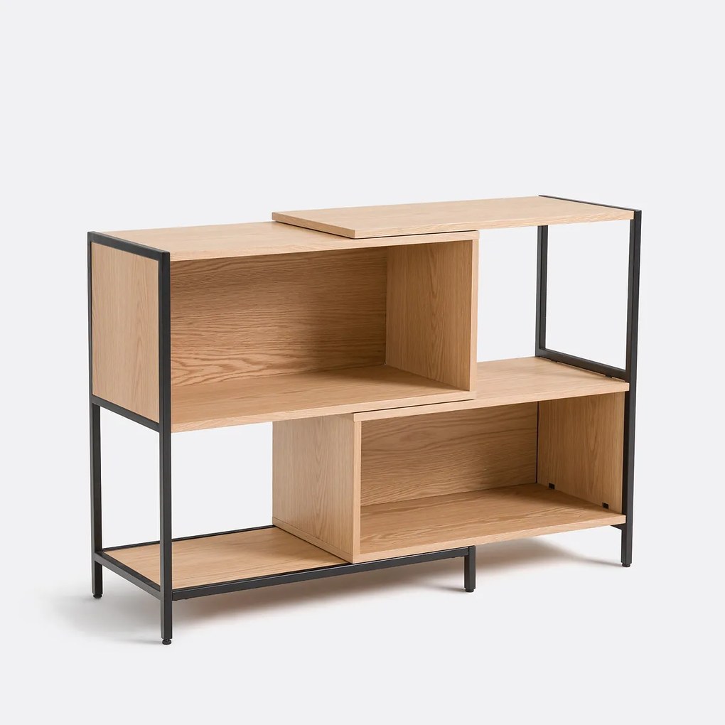 Eiken fineer modulaire en uittrekbare consoletafel Volga