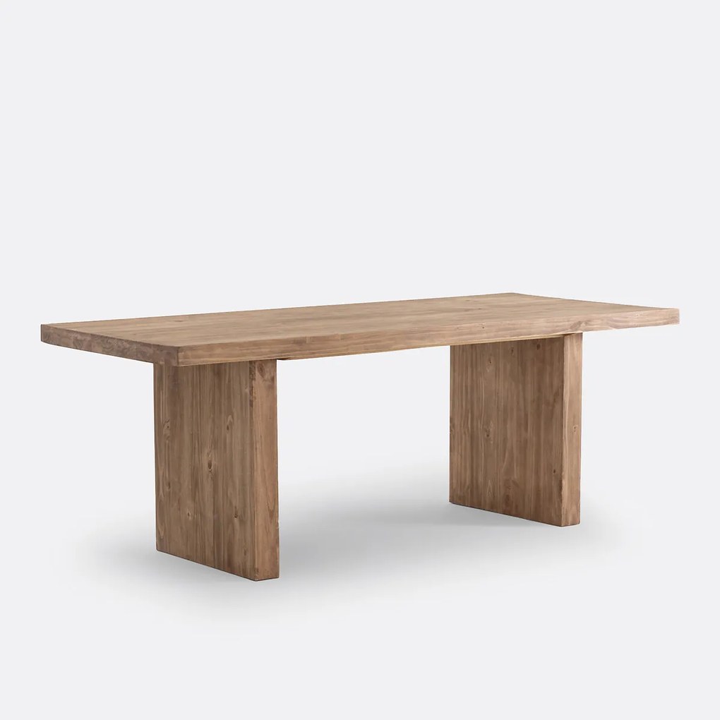 Rechthoekige eettafel, massief grenen, voor 6 tot 8 couverts, MALIO