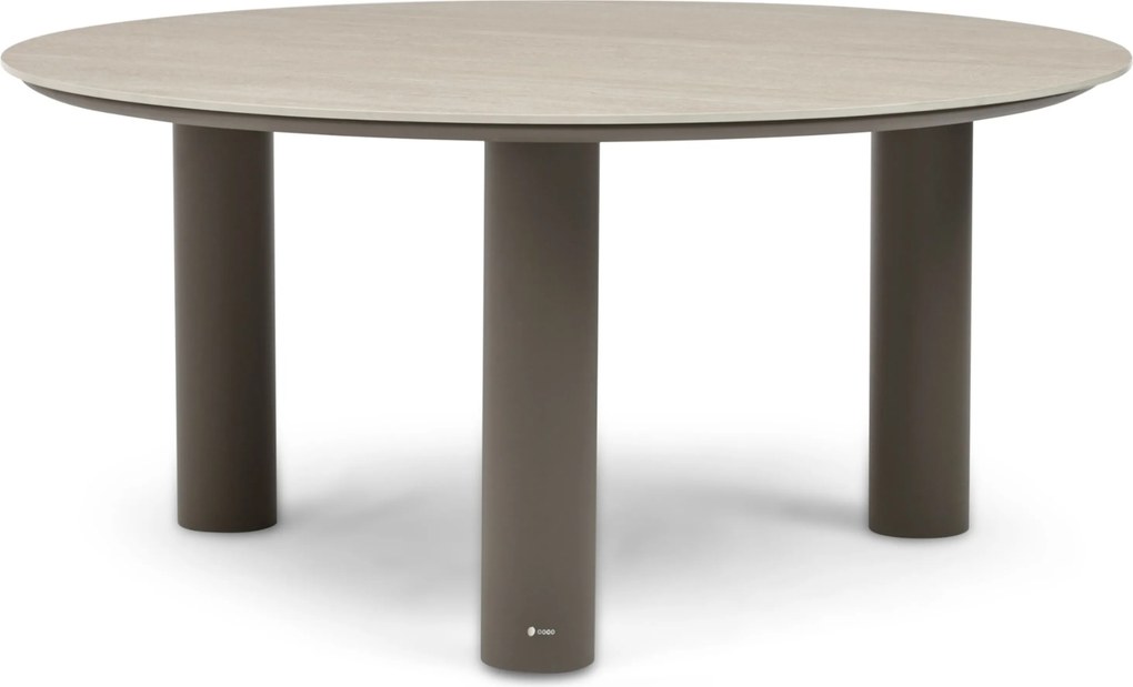 Dining Tuintafel rond 158 cm Taupe Trino
