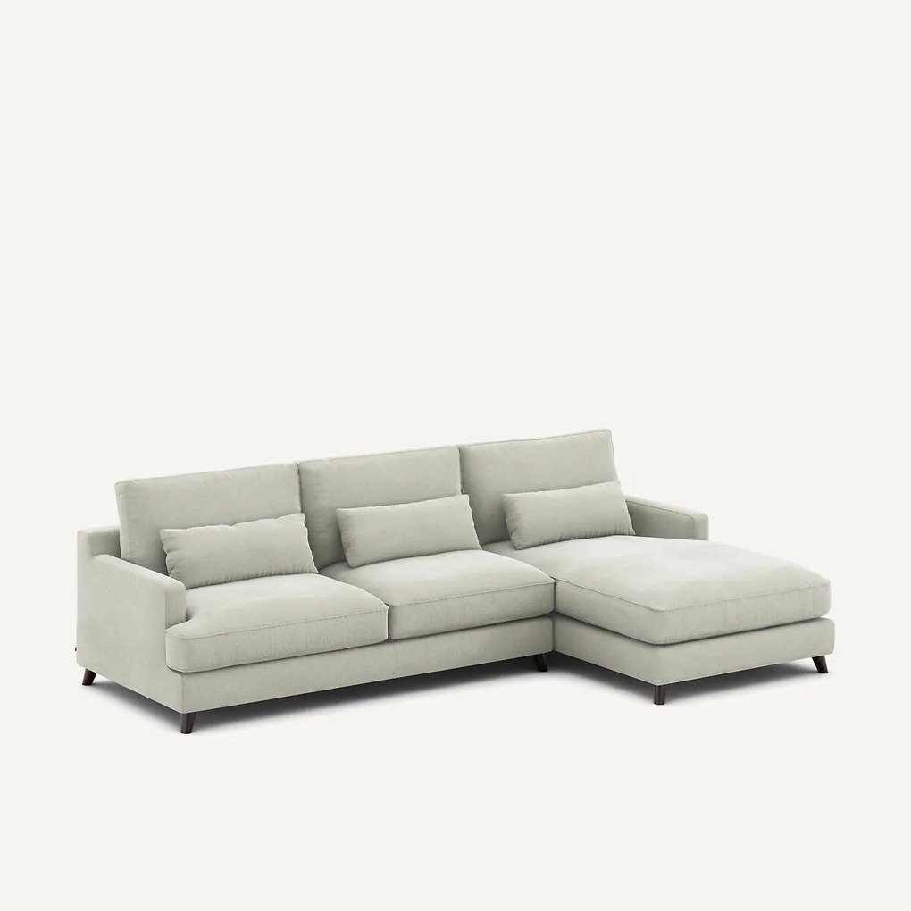 Hoekbank van stonewashed fluweel, ALWINE