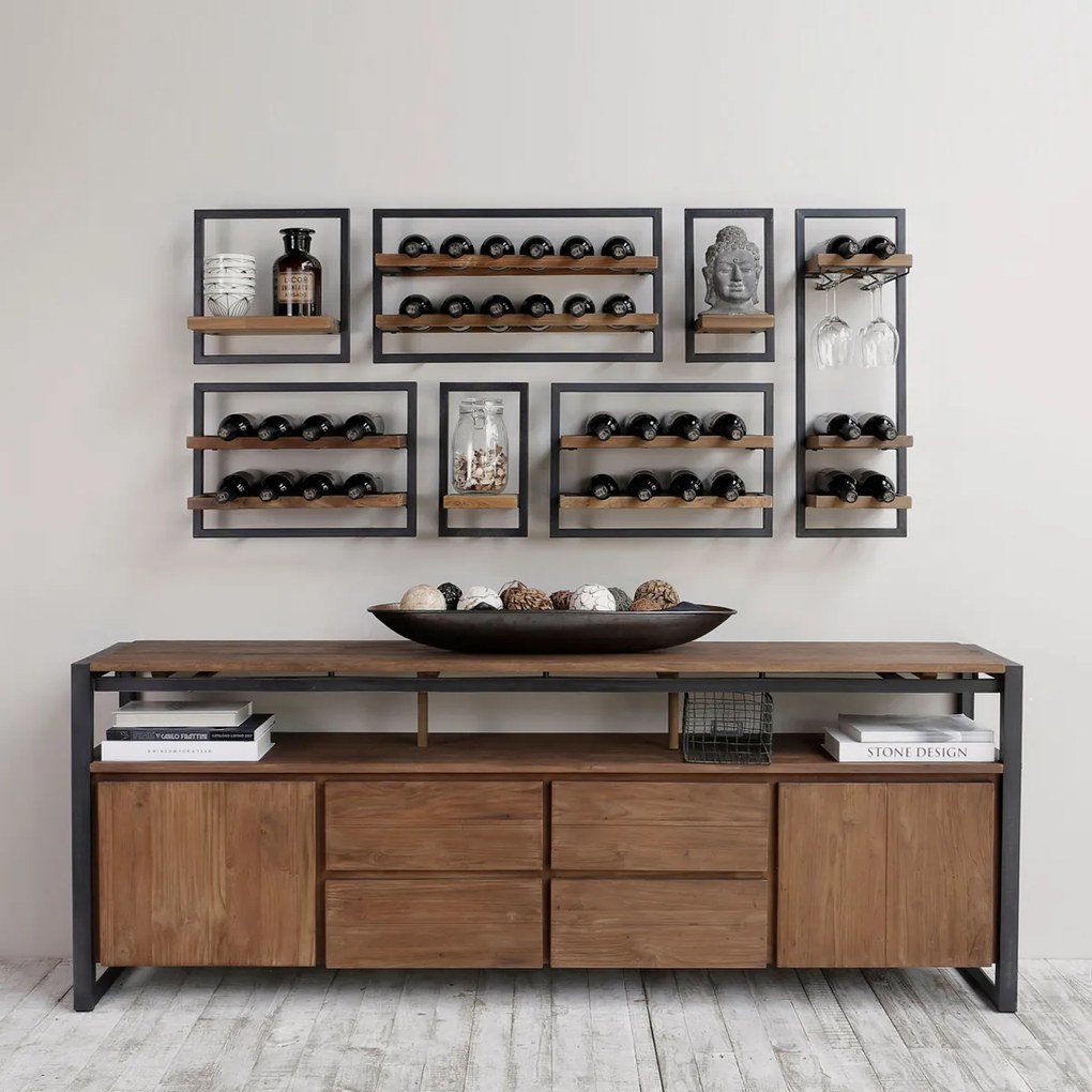 DTP Home Winemate Natural Type B Wijnrek Aan De Wand - 35x25x35cm.