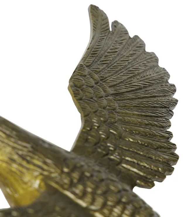 Vintage wandlamp messing - Animal Fugl